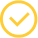 Yellow checkmark inside a black circle.